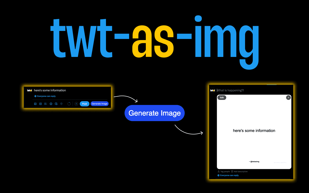 Tweet as Image Chrome extension exporting a styled tweet